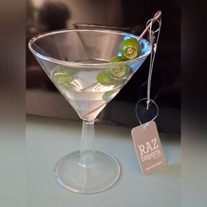 Martini w 3 Olives Christmas Tree Ornament NWT